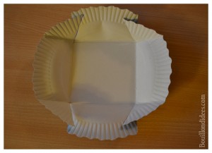Panier petite boîte à friandises assiette en carton pliage Bouillondidees