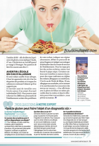 Santé Vie Pratique dossier intolérances alimentaires (gluten, lait, oeuf) 2 Bouillondidees