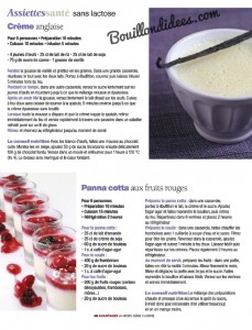 Avantages Hors Serie Sans gluten, sans Lactose & cie recettes sucrée sans lactose Bouillondidees