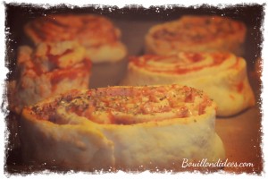 pizza rolls roulés sans GLO (gluten, lait, oeuf) four  Bouillondidees
