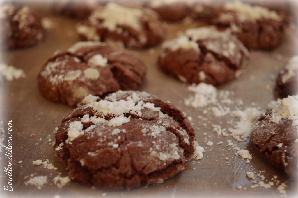 Crinkles sans GLO, biscuits croustimoelleux black& white pour Noel après cuisson Bouillondidees