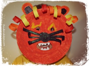 DIY Masque Lion enfant Carnaval fête avec assiette carton Bouillondidees