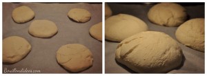 Pitas petits pains sandwich buns sans GLO (gluten, lait, oeuf)  four Bouillondidees