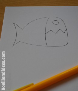 DIY 1er avril poisson mordant pince à linge dessin Bouillondidees