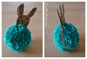 DIY Paques Lapin pompon Bouillondidees