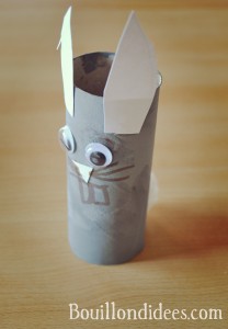 DIY Paques Lapins Lapin avec rouleau papier toilette tube papier Bouillondidees