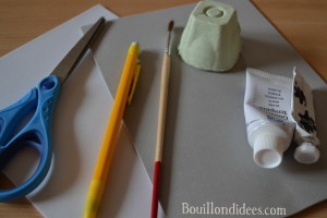 DIY Paques Lapins Lapin boîte à oeufs matériel Bouillondidees