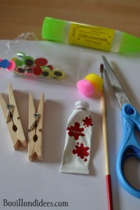 DIY Paques Lapins Lapin pince à linge épingle matériel Bouillondidees