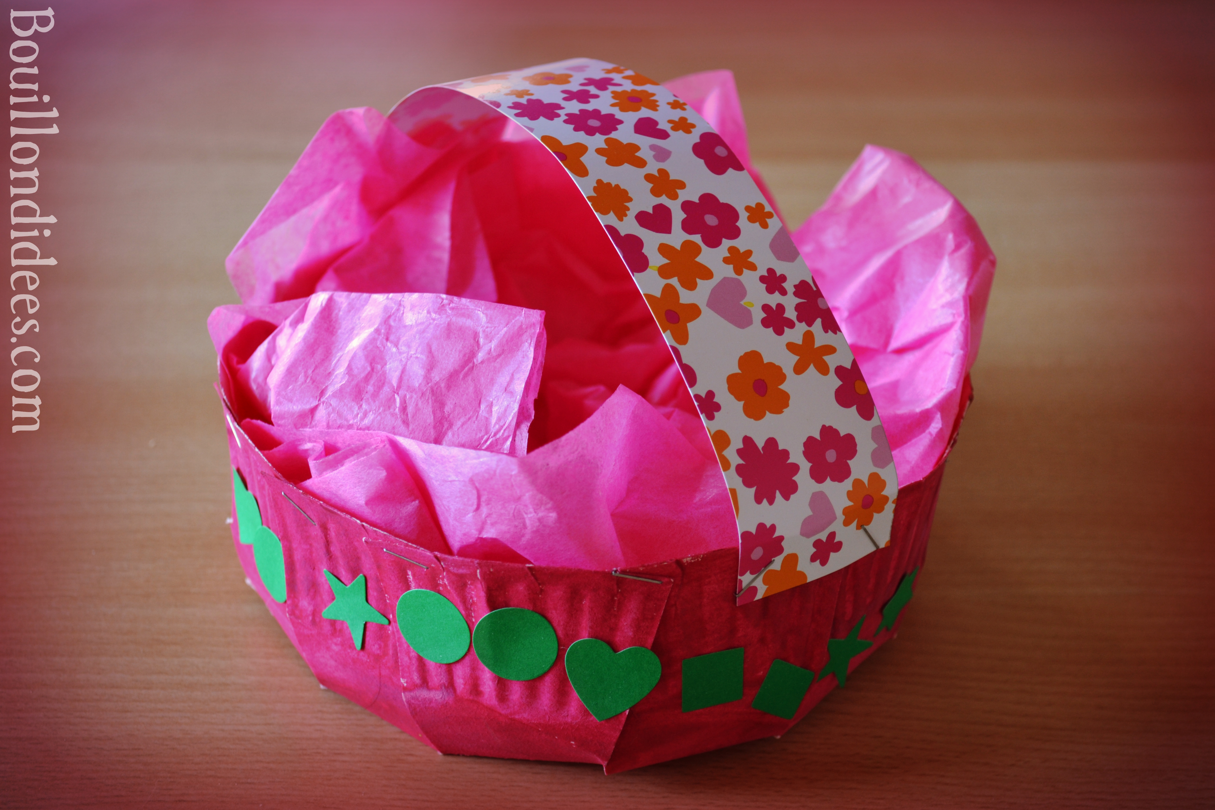 Fabriquer un panier avec une assiette en carton