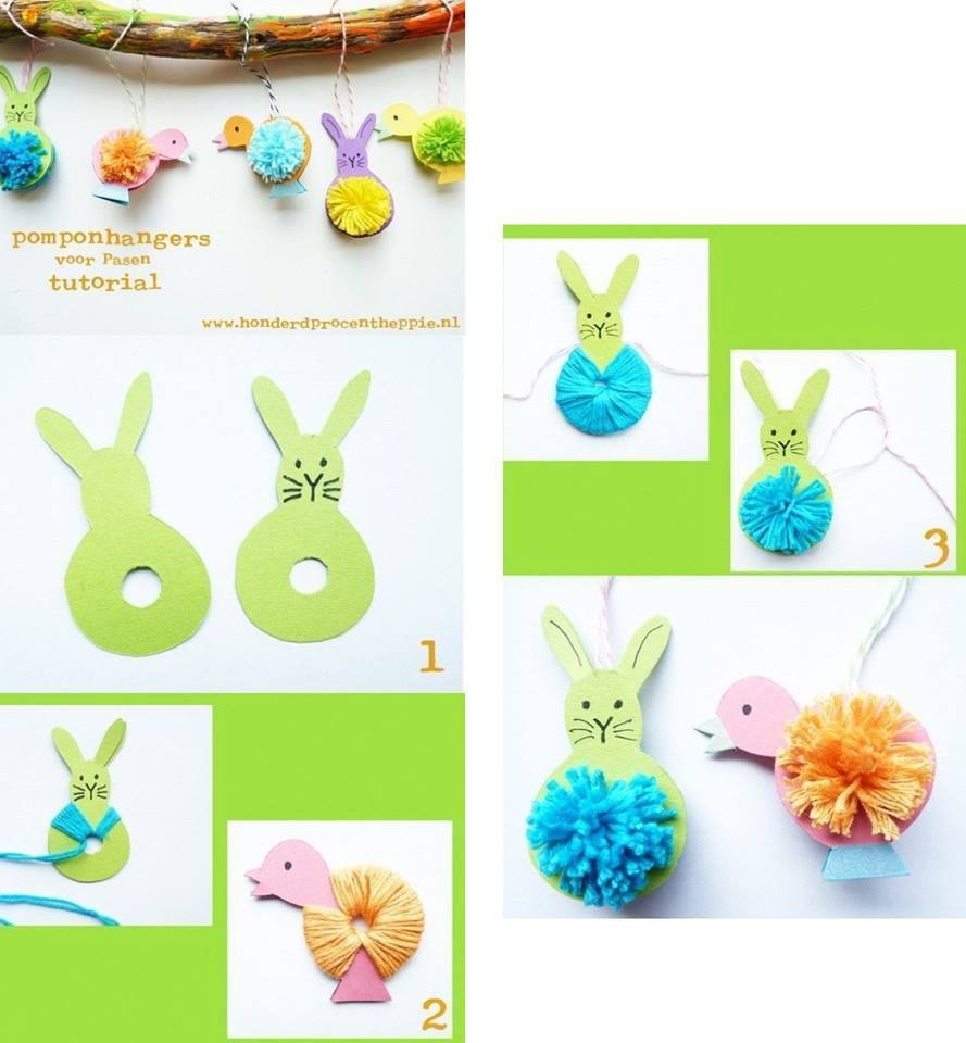 DIY : la guirlande de pompons lapins de Pâques • Plumetis Magazine