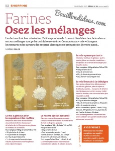 revue presse magazine Regal mars-avril 2015 sans gluten Mix maison mélange farines  Bouillondidees