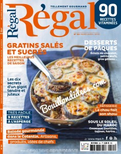 revue presse magazine Regal mars-avril 2015 sans gluten recettes UNE