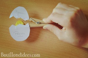 DIY Paques Poussin épingle pince à linge Bouillondidees