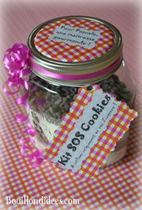 KIT Pot SOS Cookies cadeau fait maison maitresse fête des mères noël Bouillondidees