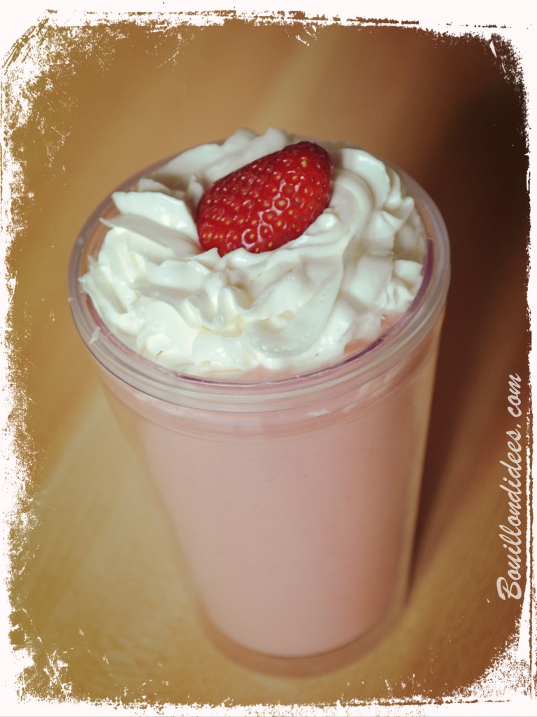 15 recettes sans gluten, sans lait (sans lactose ni PLV) et sans œuf (vegan) pour cet été : Milkshake sans lait à la fraise