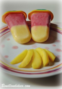 Smoothie Pops glace milkshake sans GLO mangue fraises glace duo Bouillondidees