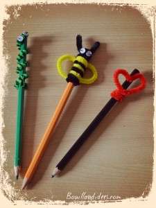 DIY Rentrée Customiser vos crayons Animaux cure pipe fil chenilleBouillondidees