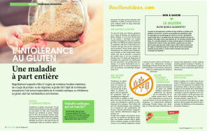 Revue Presse HS Santé Mangazine Intolérances gluten lait 2 Bouillondidees
