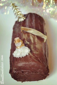 Bûche de Noël roulé chocolat sans GLO (sans gluten, sans lait, PLV, Lactose, sans oeuf) Bouillondidees