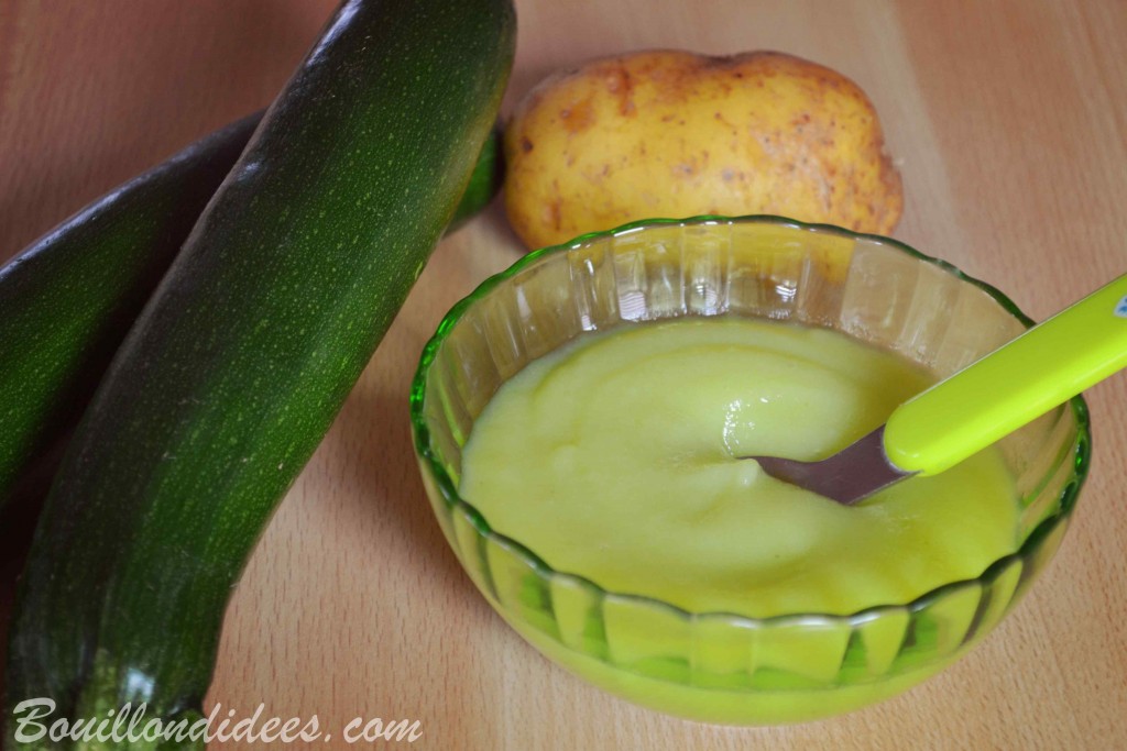 Les premiers repas de bébé à la courgette Bouillon d'idées