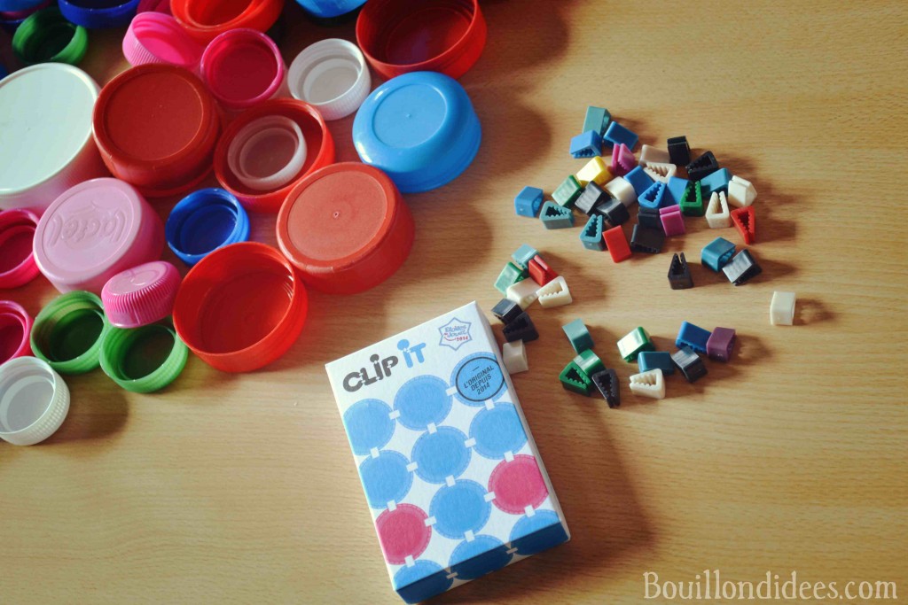 Clip It (jeu créatif avec bouchons recyclés) Bouillondidees