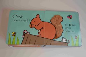Livres à toucher premiers livres bébé Où est mon écureuil (éditions Usborne) Bouillondidees 2