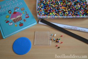 DIY Magnets frigo en perles à repasser HAMA matériel Bouillondidees