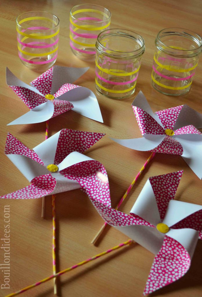 Fabriquer des moulins à vent en papier (DIY fête d'été)