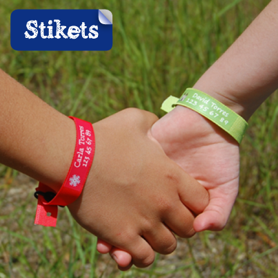 Bracelets personnalisés Stikets (enfants allergiques)