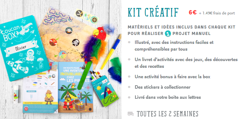 Toucanbox, une box créative, ludique et éducative - Kit d'activités pour enfants (Test & Avis) - Bouillondidees