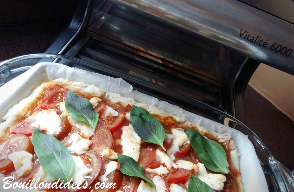 Pizza moelleuse sans GLO (sans gluten, sans lait, sans œuf), à l'Omnicuiseur - blog Bouillon d'idées